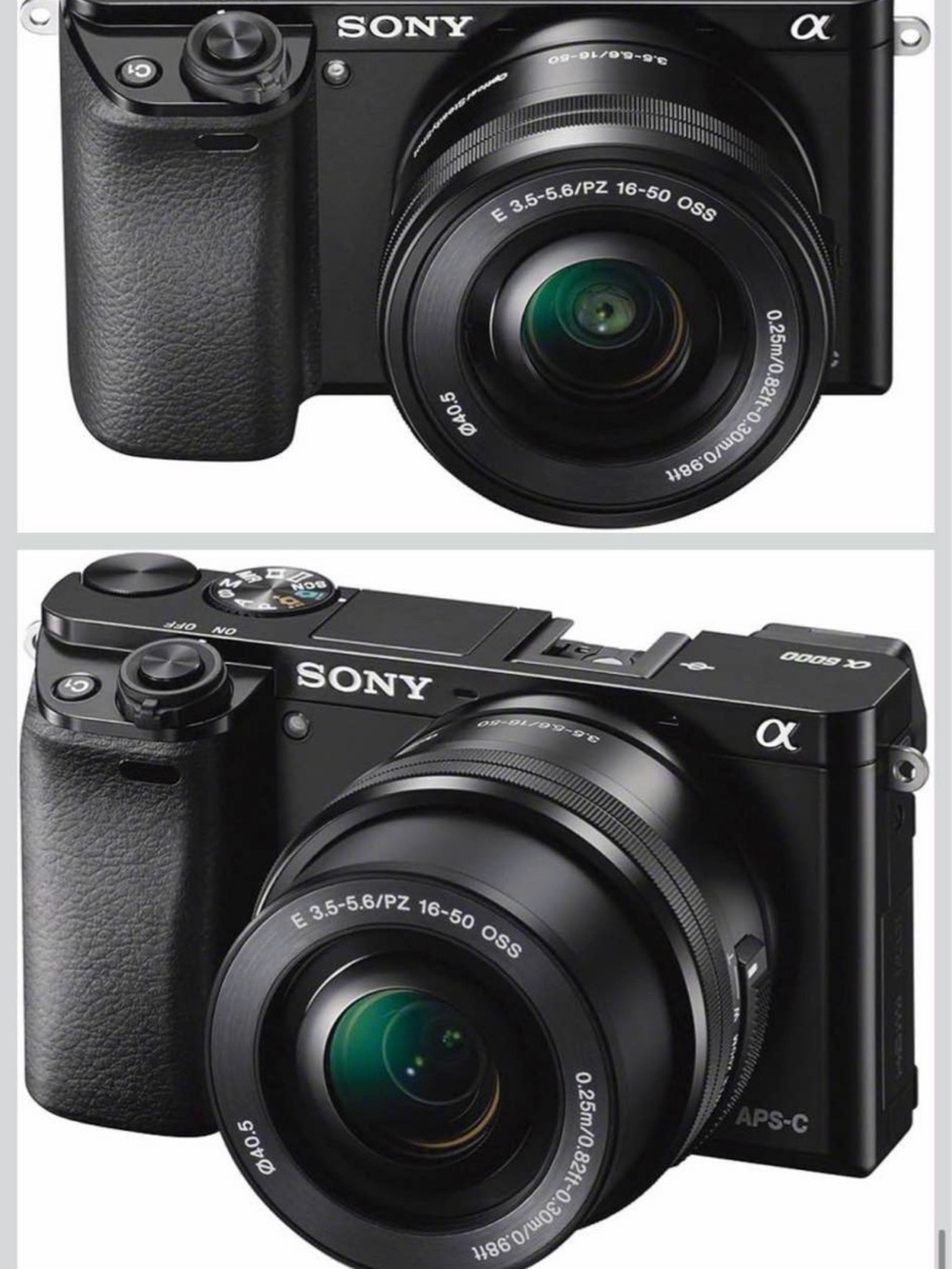 Sony Black Mirrorless Alpha Camera with 16-50mm Lens